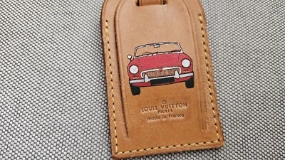 Preloved винтажный LOUIS VUITTON Vachetta большой багаж красный MGB автомобиля ручной росписи - Изображение 1 из 3