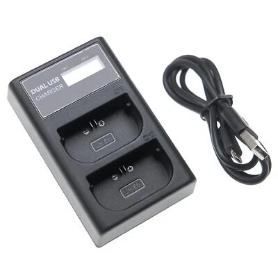 VHBW Dual USB Akku Ladegerät für Canon LP-E6 LP-E6N LC-E6E LP-E6NH 8,4V
