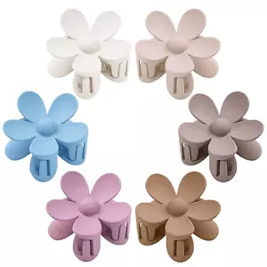 Flower Hair Clips 6 PCS Flower Claw Clips Daisy Clips for Women Matte Large Claw - Picture 1 of 6