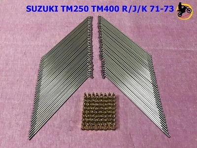 SUZUKI TM250 TM400 R/J/K  FRONT + REAR SPOKE SET GOLD NIPPLES 72PCS  *nan3600* - Image 1 of 4