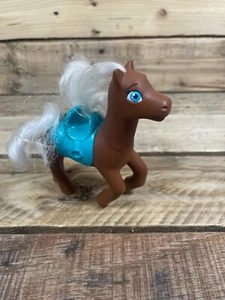 Mattel Dora The Explorer Pony 2012 Marrone Blu Sella Viacom 5" Cavallo Figura Giocattolo - Foto 1 di 7