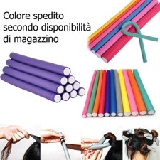 Set bigodini per capelli ricci flessibili in spugna colorati acconciatura mossi