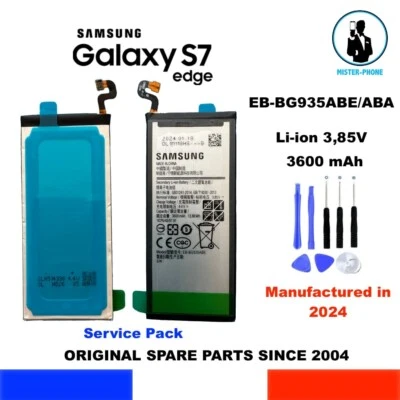 GENUINE BATTERY SAMSUNG GALAXY S7 EDGE EB-BG935ABE 3600mAh MADE 2020 OEM TOOLS - Photo 1/4
