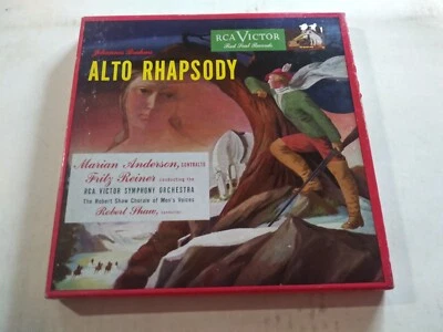 Fritz Reiner Brahms: Alto Rhapsody VG++ Red Vinyl 2x7 45RPM RCA Record Box 1951 - Image 1 of 4