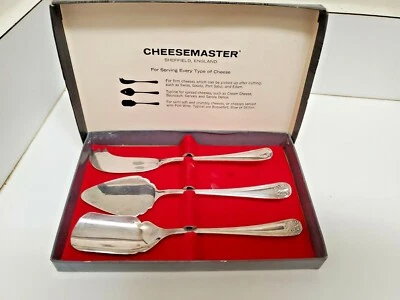 Juego de servir Cheesemaster de colección de 3 piezas plateado EPNS Sheffield of England  Foto 1 de 4