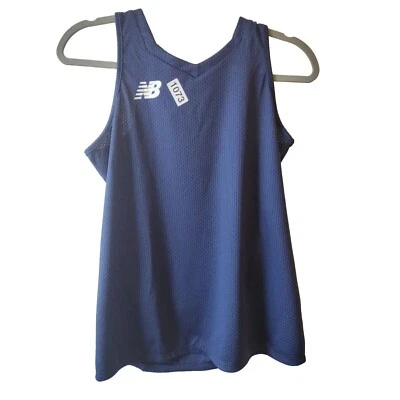 Camiseta deportiva deportiva New Balance NB para mujer S azul seca de malla de baloncesto cuello en V Foto 1 de 4