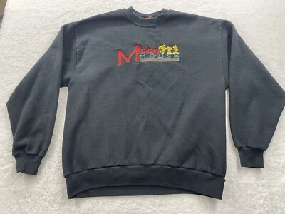 Sudadera Bordada De Colección Walt Disney Mickey Mouse Talla XL Hecha en EE. UU. Foto 1 de 4