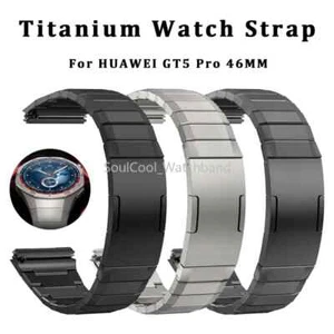 Luxury Titanium Metal Band Bracelet Strap No Gaps For Huawei Watch GT5 Pro 46MM - Picture 1 of 14