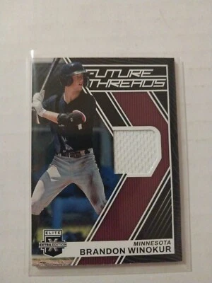 Brandon Winokur 2023 Elite Extra Edition Future Threads Relic Card #FT-BW TWINS - Image 1 of 2