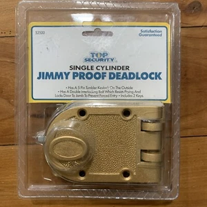Top Security Single Cylinder Jimmy Proof Security Deadlock 5 Pin Tumbler 2 Keys - Picture 1 of 4