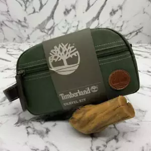 Kit da viaggio uomo Timberland verde oliva core tela nuovo con etichetta - Foto 1 di 3