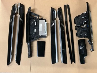 OEM 2011 2012 BMW F01 ALPINA B7 JUEGO DE MOLDURAS DE TABLERO DE MADERA NEGRA #A0.03 Foto 1 de 4