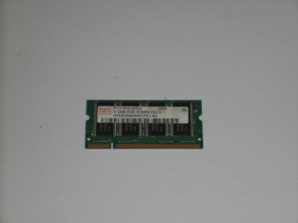 HYMD564M646CP6-J 512MB DDR PC2700 DDR-333 32X16 200P LAPTOP NOTEBOOK RAM TESTED - Image 1 of 1