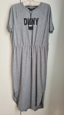 DKNY Mujer Gris Maxi Vestido Reino Unido Talla S Nuevo Foto 1 de 4
