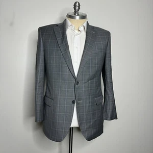 Brooks Brothers Madison Sport Coat Blazer 43R Mens Gray Check Wool - Picture 1 of 16