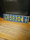  1960's NEW YORK Truck Mile Tax License Plate Tag NY Plate # 659304 TMT Vintage