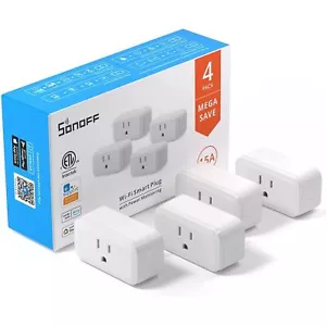 SONFF S40 Smart WiFi Stecker mit Energieüberwachung, Steckdose funktioniert mit Alexa, 4er-Pack - Bild 1 von 12
