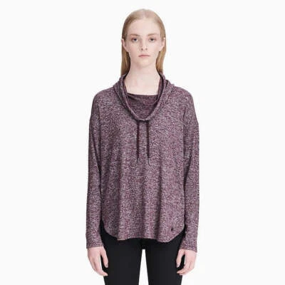Calvin Klein Performance Marled Cowl-Neck Top Womens - Image 1 of 4