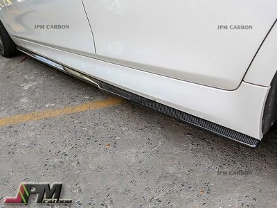 For 2011-2016 F10 535i 550i w/ M Sport Bumper Carbon Fiber Add-on Side Skirt Lip - Image 1 of 3