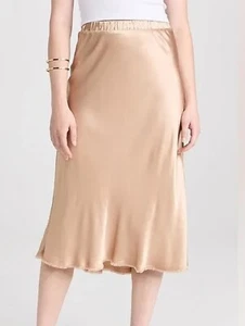 Falda midi Nation LTD para mujer satinada dorada | pequeña - Imagen 1 de 5