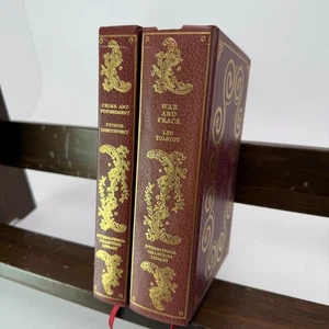 Crime and Punishment Dostoevsky War & Peace Tolstoy International Collectors - Imagen 1 de 7