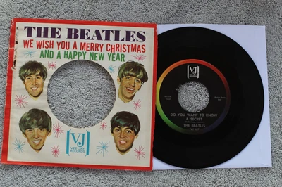 The Beatles  -  Vee-Jay 587 w/ correct Christmas Picture Sleeve PS 7" Foto 1 de 2