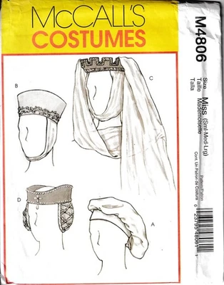 Historical Medieval Hats Headpieces Crown Size S-M-L Sewing Pattern - Image 1 of 4