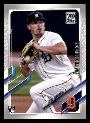 2021 Topps 70th Anniversary Limited Edition #123 Beau Burrows RC Detroit Tigers - Image 1 of 4