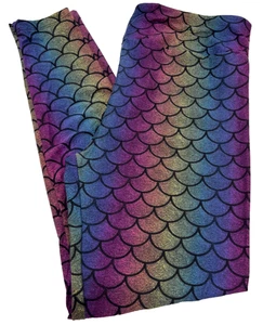 LuLaRoe Damen Leggings Größe TC Regenbogen Meerjungfrau Schuppen Meerjungfrauen Neu mit Etikett - Bild 1 von 4
