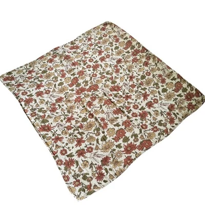 Life Tree 竹棉婴儿毯蜂鸟花卉棕色绿色男女通用 46x46 — 第 1/4 张图片