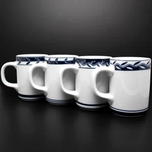 (4) Dansk Concerto Allegro Blue Accent Mugs - Picture 1 of 4