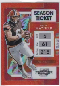 2021 Panini Contenders Optic - Season Ticket Baker Mayfield #9 Red Prizm 026/175 - Bild 1 von 2