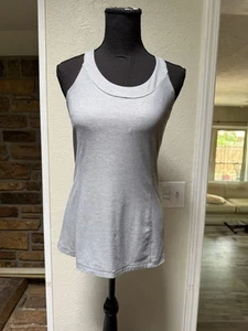 Lululemon Women's Size 8 Stash N Run Tank In A Dove Gray Strappy Back Top Run - Picture 1 of 11
