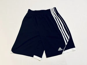 Adidas Three Stripe Athletic Shorts Boys Large (14/16) Black 9" Inseam - Picture 1 of 5