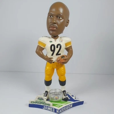 James Harrison #92 Super Bowl XLIII Steelers Bobblehead Forever Coleccionables Foto 1 de 4