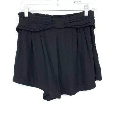 Pantalones cortos Urban Outfitters Kimchi azul con lazo delantero para mujer talla grande negros Foto 1 de 4