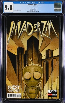 Invader Zim #1 2015 CGC 9.8 Ghost Variant Oni Press First Issue KC Green Cover - Image 1 of 4