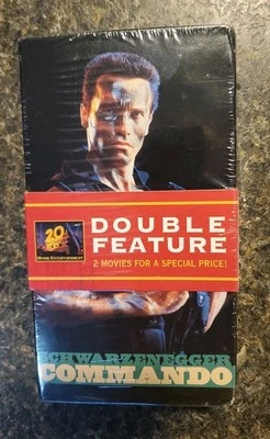 PREDATOR VHS ORIGINAL ARNOLD SCHWARZENEGGER COMMANDO Double Feature - Image 1 of 4