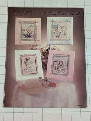 I Love Cross Stitch Grandma & Granddaughter Leaflet Booklet ALX 25 Alma Lynne - Image 1 of 4
