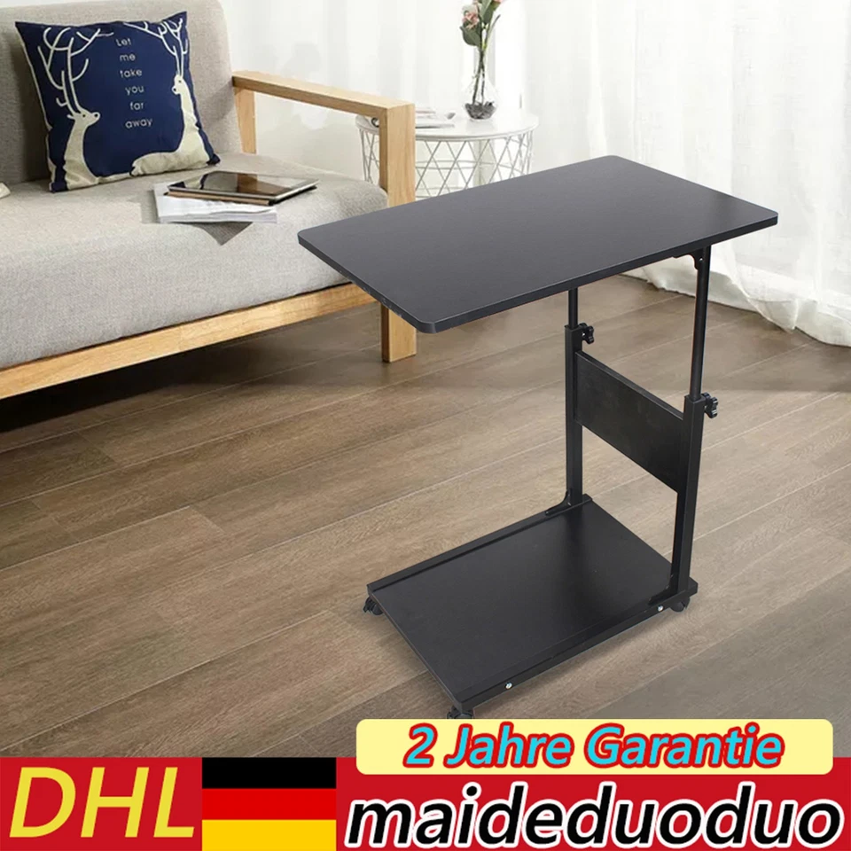 Over The Bedside Table with Wheels, Hospital Rolling Adjustable Desk - Image 1 of 4