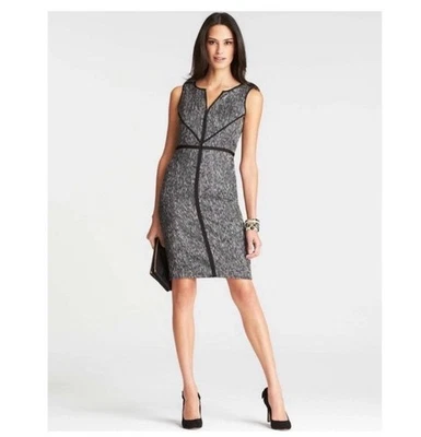 Vestido Vaina Ann Taylor Tipped Tweed Talla 2 Foto 1 de 4