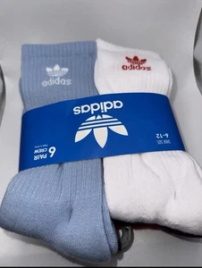 Pack de 6 calcetines adidas originales trébol crew talla 6-12 - Imagen 1 de 3