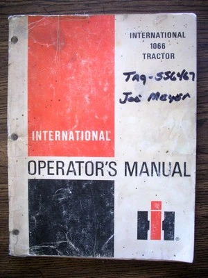 Manual del propietario IH Farmall Mccormick International 1066 Foto 1 de 4