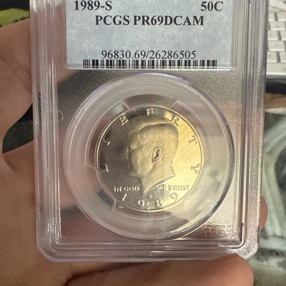 1989 S 50C Kennedy Half Dollar  Graded Proof PCGS PR69DCAM - Image 1 of 2