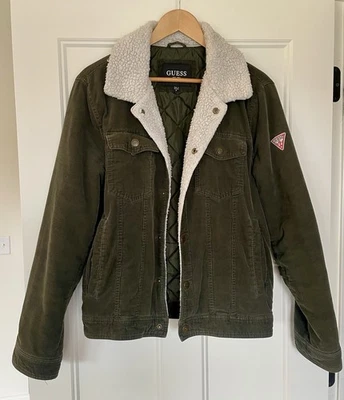 Chaqueta Bomber GUESS Pana Verde Talla Mediana Foto 1 de 4