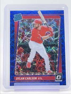 DYLAN CARLSON 2021 DONRUSS OPTIC RATED ROOKIE BLUE VELOCITY RC /99 Q5972 - Image 1 of 2