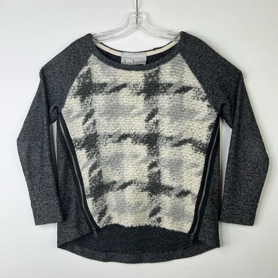 Suéter Anthro DOLAN Gris Moderno Avanzado Retro Boho Lujo Mohair Detalle Cremallera PEQUEÑO Foto 1 de 4