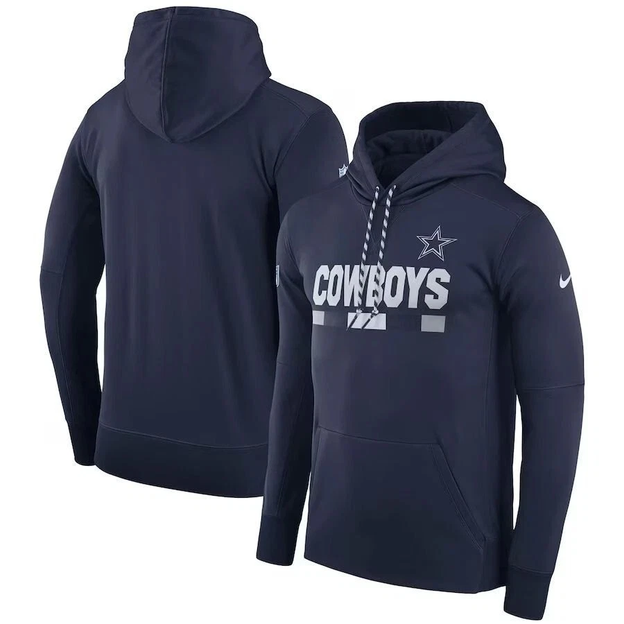 DALLAS COWBOYS Nike Therma Fit Long Sleeve Sweatshirt HOODIE Men's XL