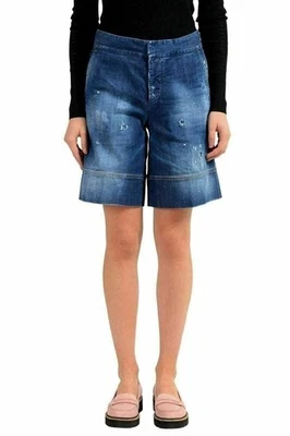 Pantalones Cortos Informales Para Mujer Dsquared2 Azul Envejecido Denim US XS IT 38 Foto 1 de 4