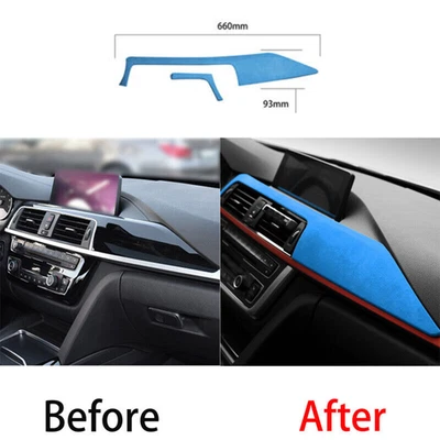 Consola central de gamuza azul para BMW Serie 3 4 GT 2013-2019 Foto 1 de 4